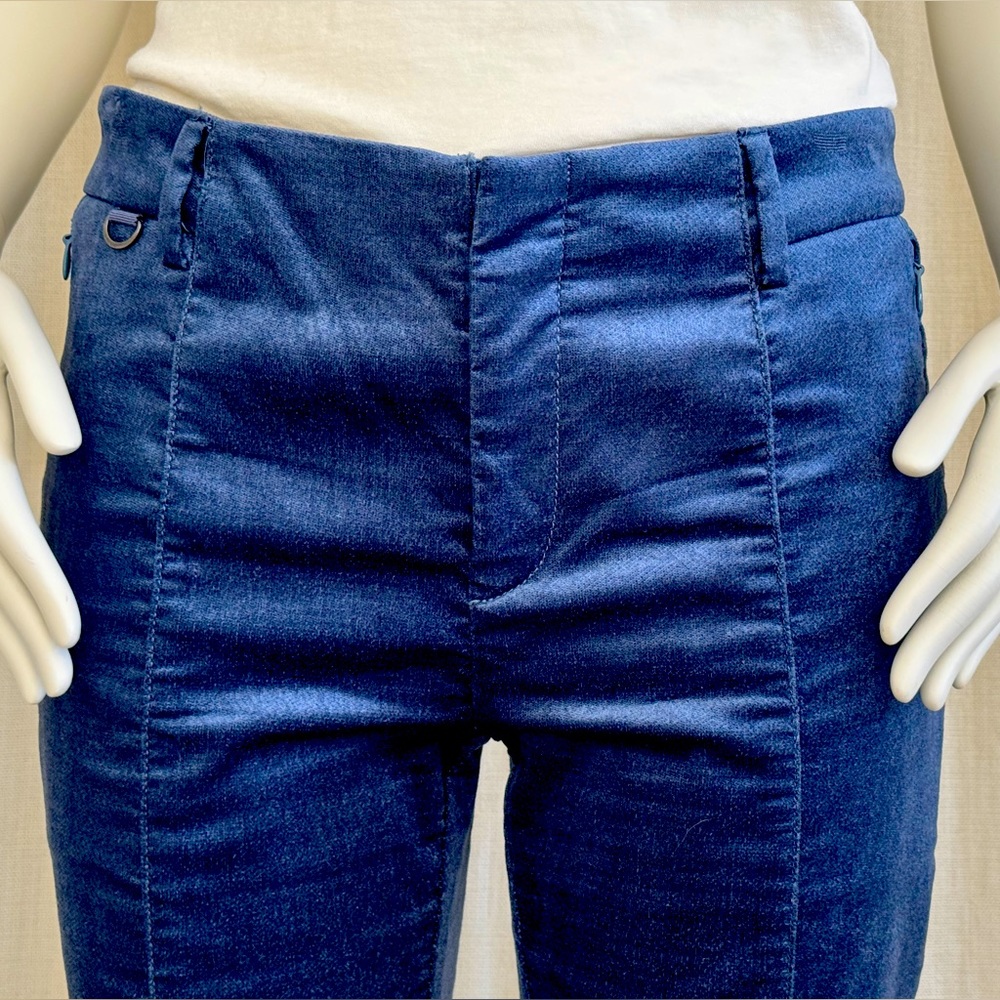 Anthropologie Blue Velvet Slim Cut Pants Size 2